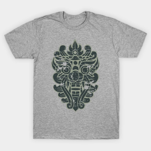 Aztec mask face #4: Barong, Balinese mask / The Beach movie T-Shirt by GreekTavern